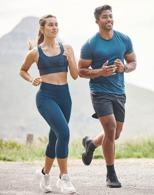 Outdoor cardio workout session