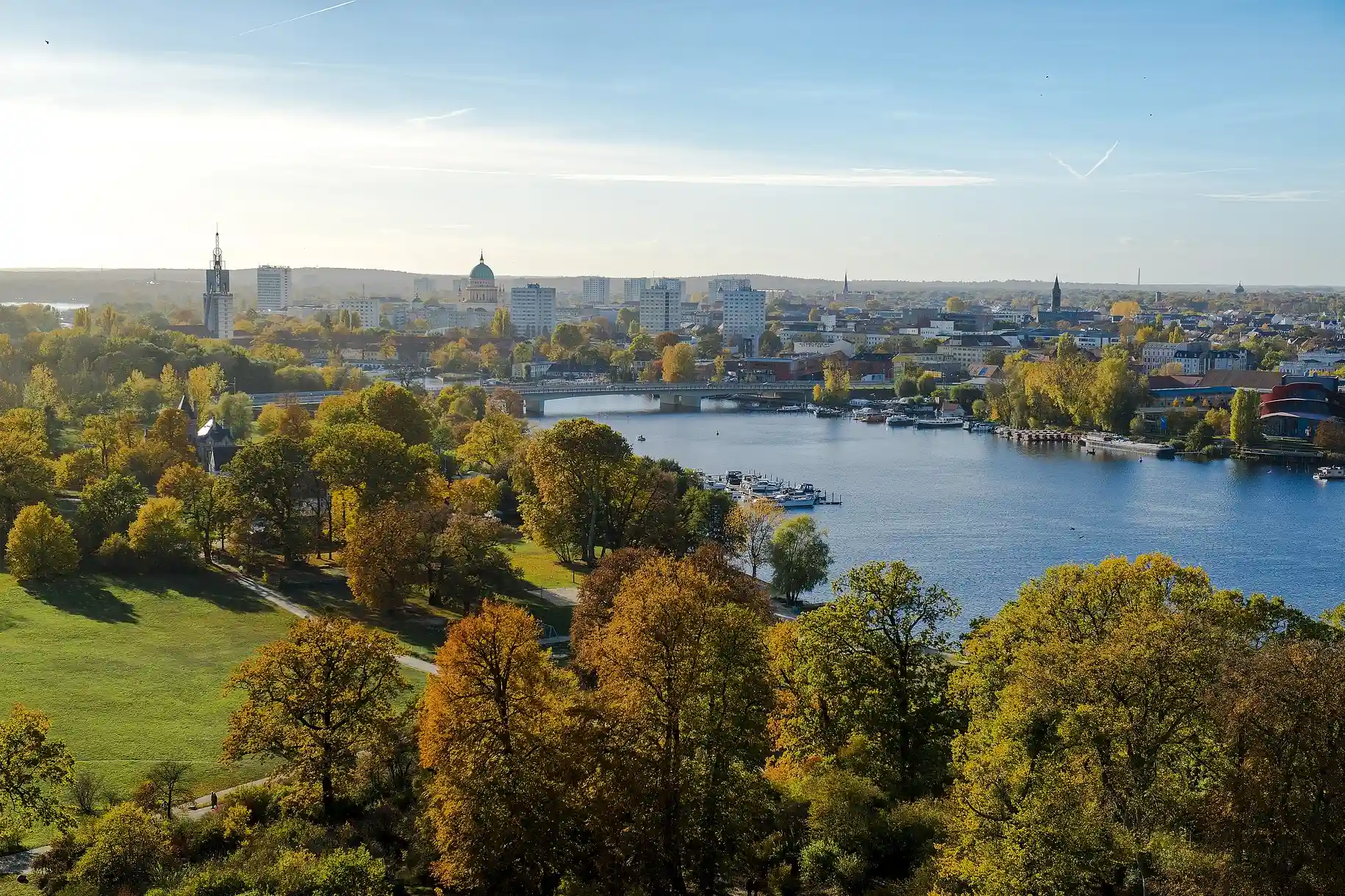 Panoramic city skyline landscape