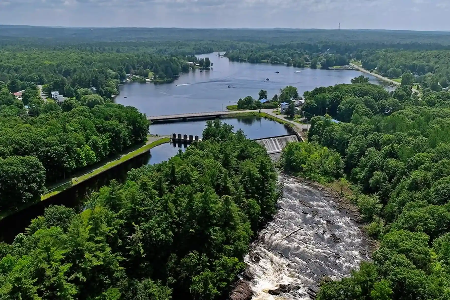 River dam landscape view