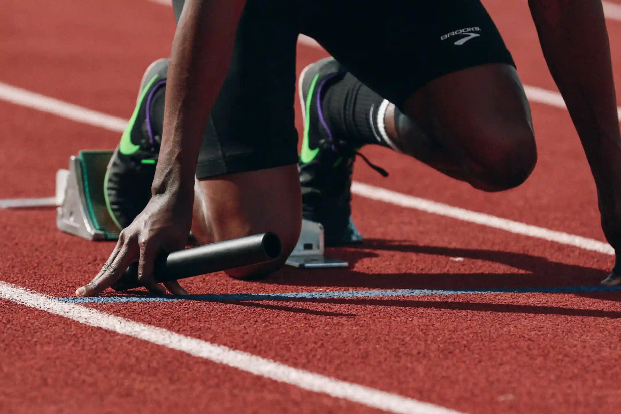 Track athlete starting position