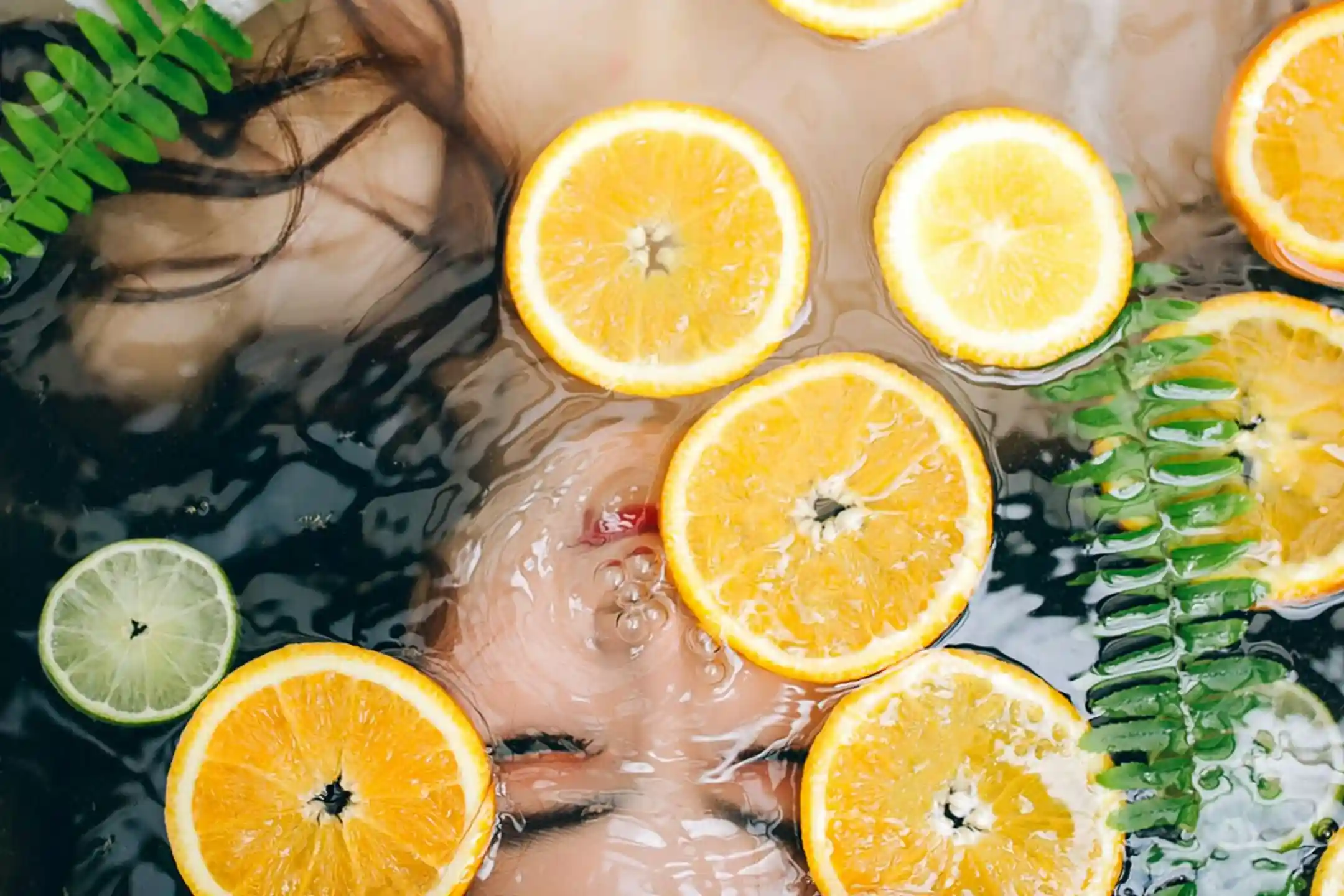 Relaxing citrus bath spa